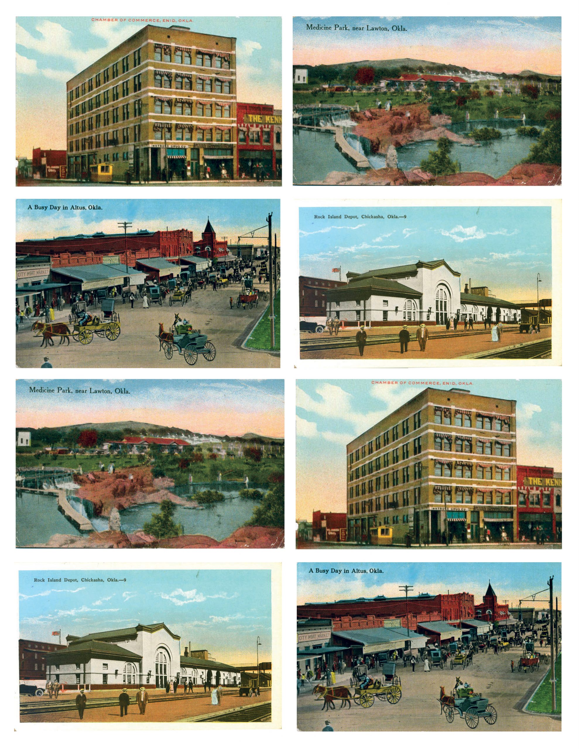 Oklahoma Postcards -scenes from the state